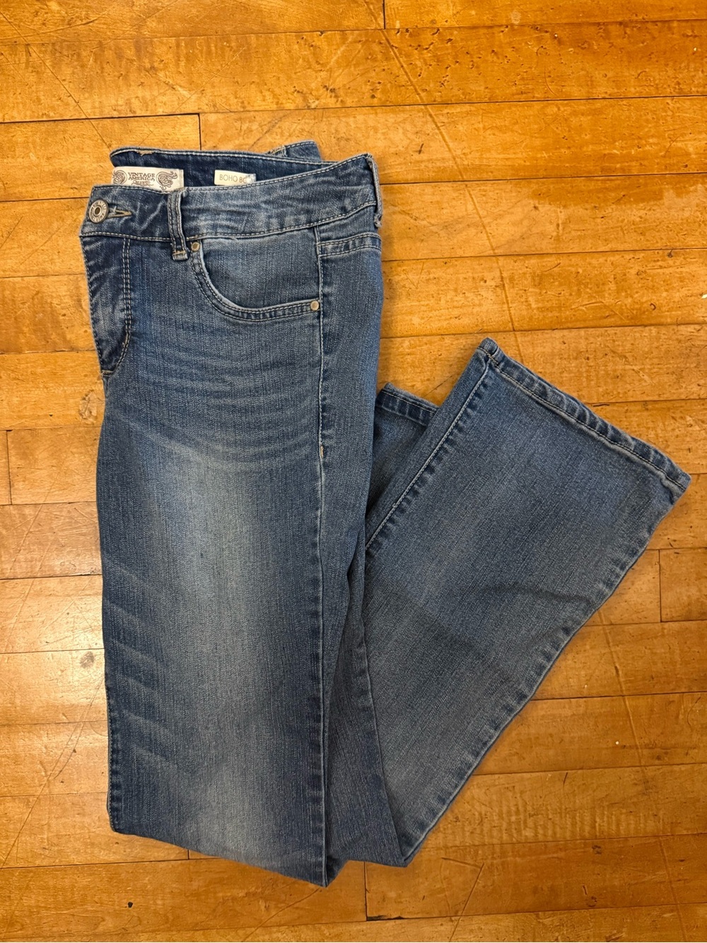 Classic Women's Blue Jeans - Comfortable Mid Wash Denim